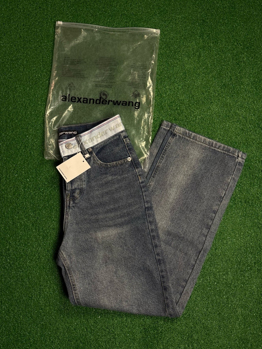 Alexanderwang Women’s Boot Cut Jeans in Washed Blue